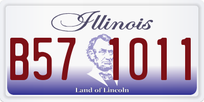 IL license plate B571011