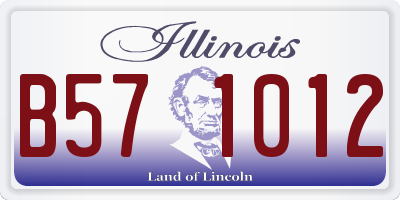 IL license plate B571012