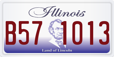 IL license plate B571013
