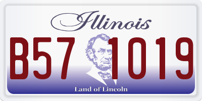 IL license plate B571019