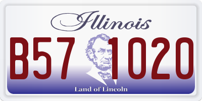 IL license plate B571020