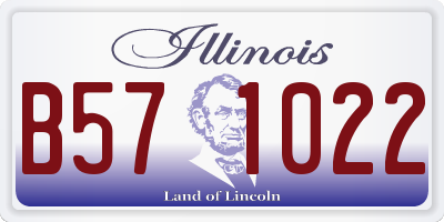 IL license plate B571022