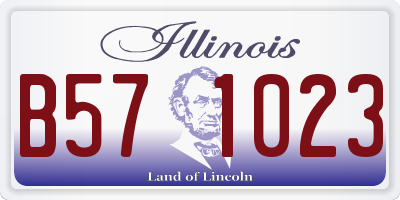 IL license plate B571023