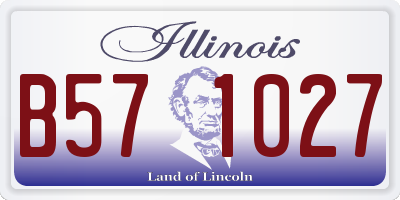 IL license plate B571027