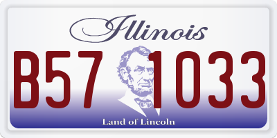 IL license plate B571033