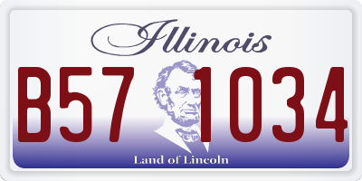IL license plate B571034