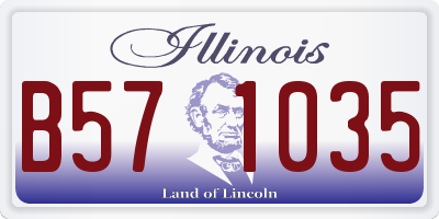 IL license plate B571035