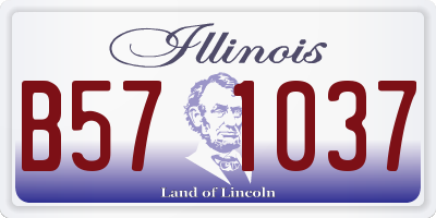 IL license plate B571037