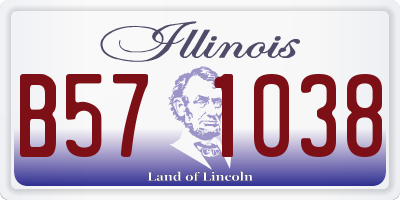IL license plate B571038