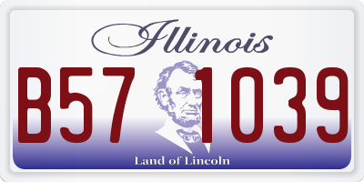 IL license plate B571039