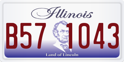 IL license plate B571043