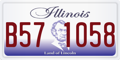 IL license plate B571058