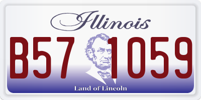 IL license plate B571059