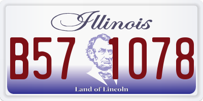 IL license plate B571078