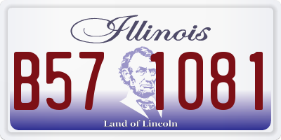 IL license plate B571081