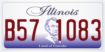 IL license plate B571083