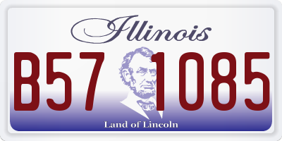 IL license plate B571085