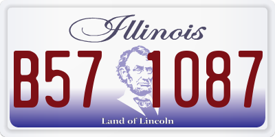 IL license plate B571087