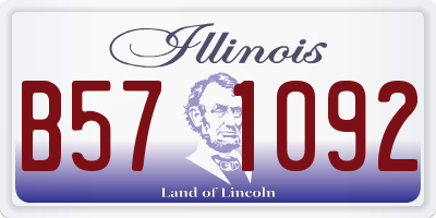 IL license plate B571092