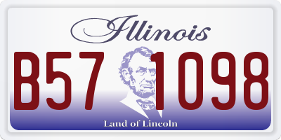 IL license plate B571098