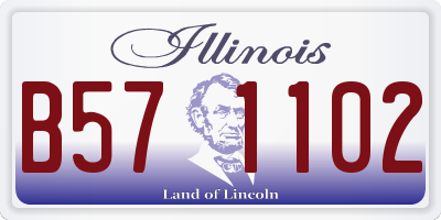 IL license plate B571102