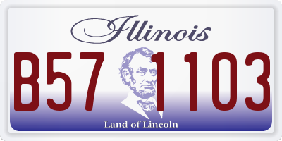IL license plate B571103
