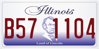IL license plate B571104