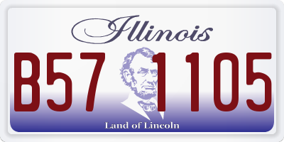 IL license plate B571105