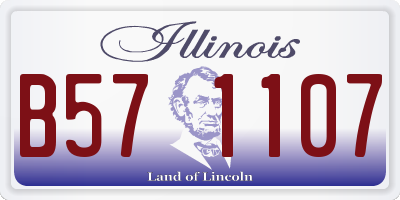 IL license plate B571107