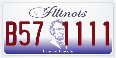 IL license plate B571111