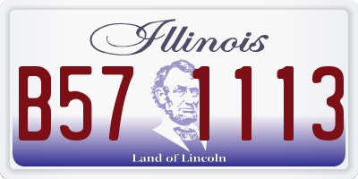 IL license plate B571113