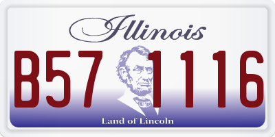 IL license plate B571116