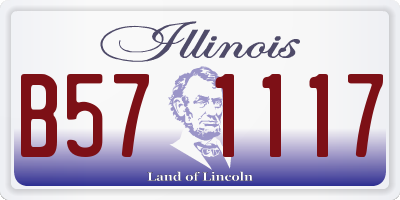 IL license plate B571117
