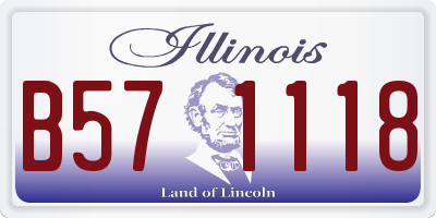 IL license plate B571118