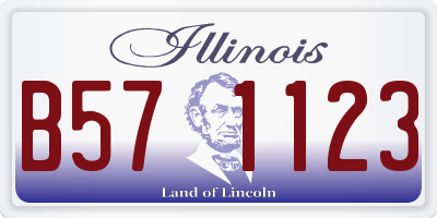 IL license plate B571123