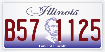 IL license plate B571125
