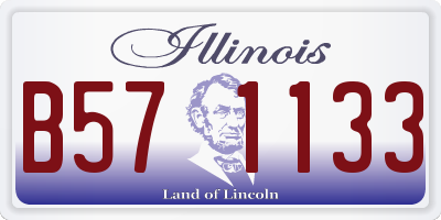 IL license plate B571133