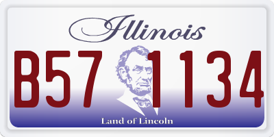 IL license plate B571134