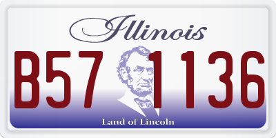 IL license plate B571136