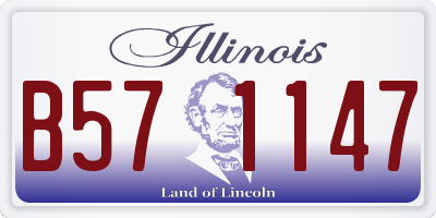 IL license plate B571147