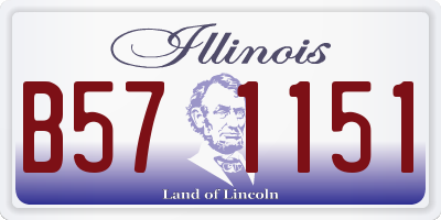 IL license plate B571151