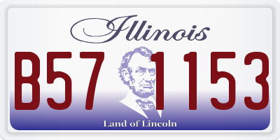 IL license plate B571153