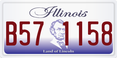 IL license plate B571158