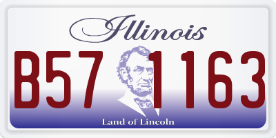 IL license plate B571163
