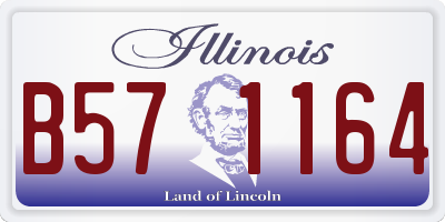 IL license plate B571164