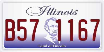 IL license plate B571167