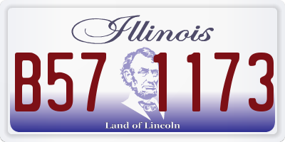 IL license plate B571173