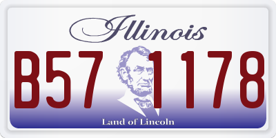 IL license plate B571178