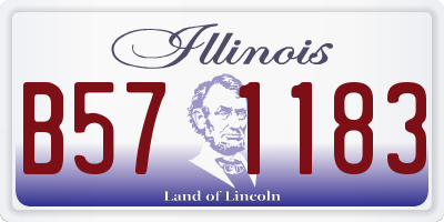 IL license plate B571183