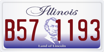 IL license plate B571193